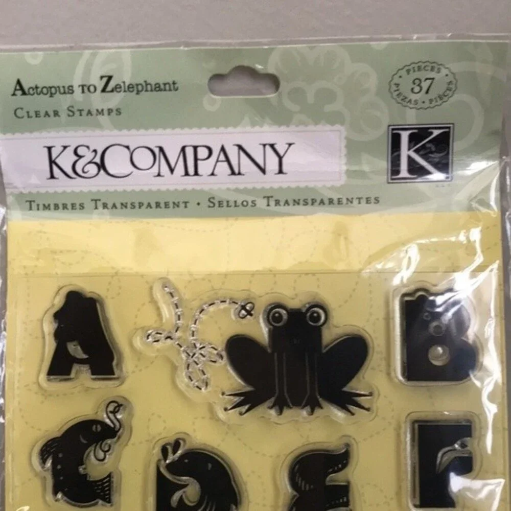 K&Company Alphabet Animals Clear Stamps by Jenn Ski NWT